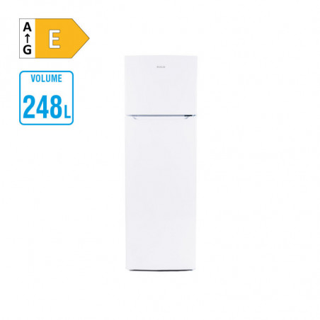 Хладилник с фризер Muhler SUF166WE, 248 л, Клас Е, Реверсивни врати, R600a, Инокс