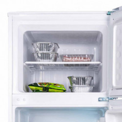 Хладилник с фризер Muhler SUF166WE, 248 л, Клас Е, Реверсивни врати, R600a, Инокс