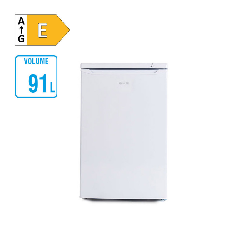 Фризер Muhler VFS85WE, 91 л, Клас Е, Реверсивна врата, R600a, Бял