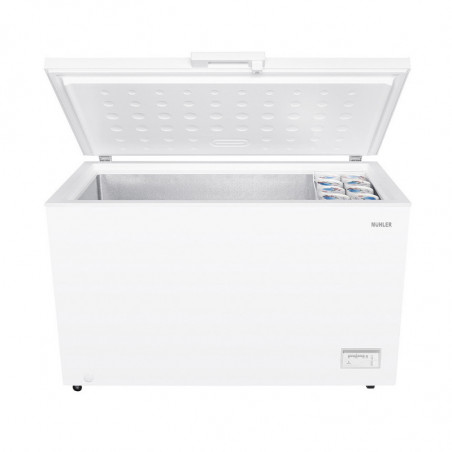 Фризерна ракла Muhler CF400WE, 371 л, Клас E, 40 dB, R600a, Бял