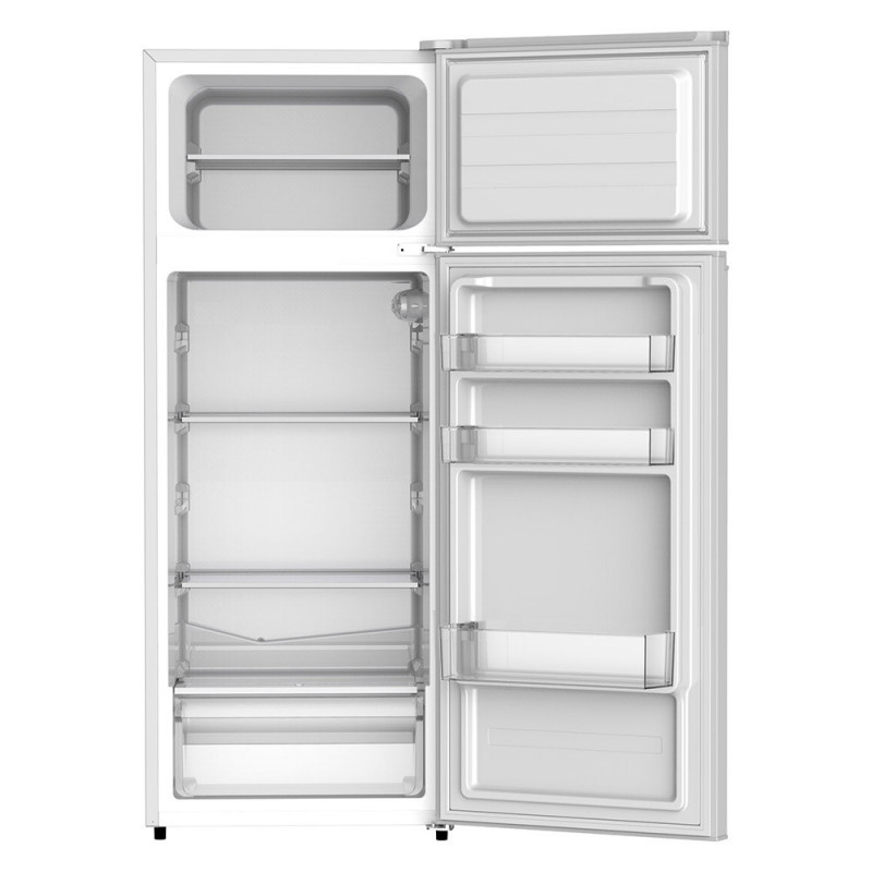 Хладилник с фризер Muhler SUF1441NWE, 210 л, Клас Е, Реверсивна врата, R600a, Инокс