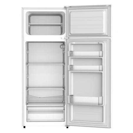 Хладилник с фризер Muhler SUF1441NWE, 210 л, Клас Е, Реверсивна врата, R600a, Инокс