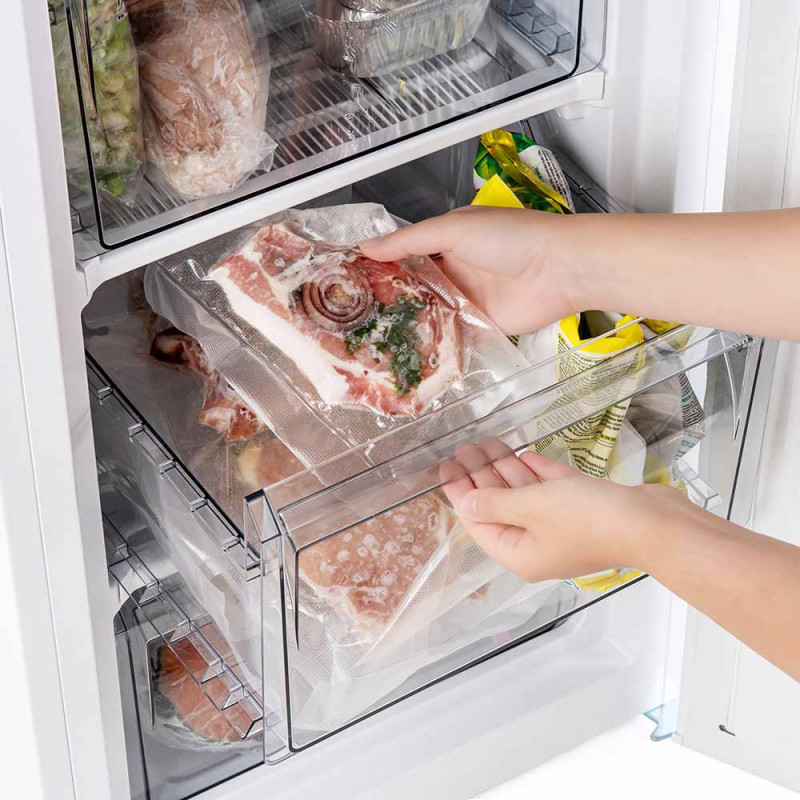 Фризер Muhler VFS8560WE, 60 л, Клас Е, Реверсивна врата, R600a, Бял