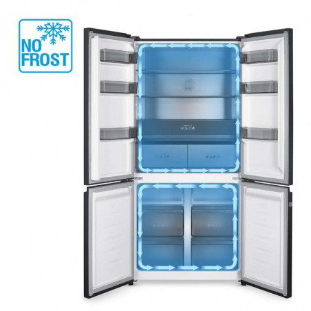 Хладилник Diplomat NF500MDIE, 505 л, Клас E, Total No Frost, Slot-in дизайн, Двоен Инвертор, LED дисплей, Черен