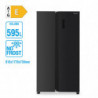 Хладилник Diplomat NF600SBSIE, 595 л, Клас E, Двоен инвертoр, No Frost, LED дисплей, Черен