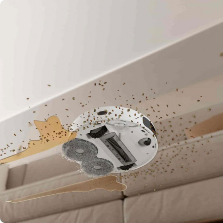 Прахосмукачка робот Dreame L10 Ultra, 5300 Pa, 5200 mAh, 75W, До 200 м2, 3D Картографиране, LDS сензор, Станция за зареждане, Автономия до 210 мин, Бял