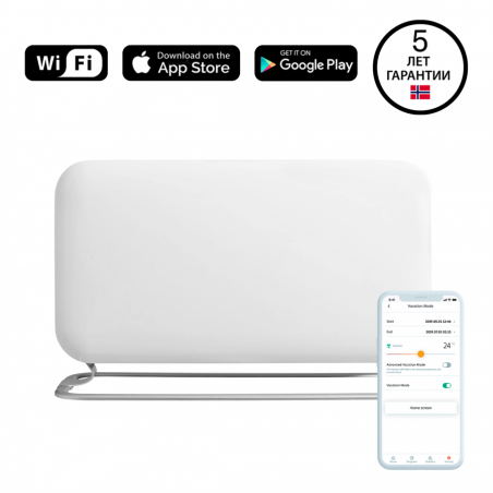 Конвектор за под Mill CO1200WIFI3, 1200W, 18 м2, Wi-Fi + App, Темп калибрация, Отворен прозорец, Детска защита, Защита при преобръщане, Бял