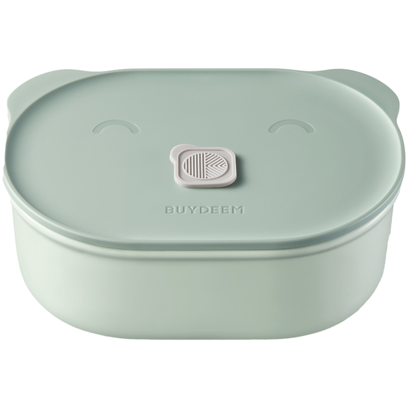 Керамична кутия за обяд Buydeem CT3007-CG, 500 мл, 19.5х16.5 см, Термоустойчива до 230°C, Съвместима с фурна и микровълнова, Зелен