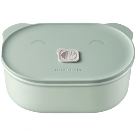 Керамична кутия за обяд Buydeem CT3007-CG, 500 мл, 19.5х16.5 см, Термоустойчива до 230°C, Съвместима с фурна и микровълнова, Зелен