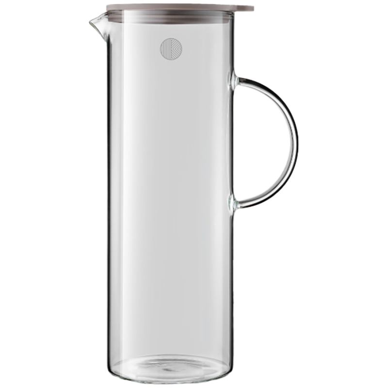 Гарафа за вода BUYDEEM CD2003, 1.2 л, Широк отвор, Силиконов капак, Сив