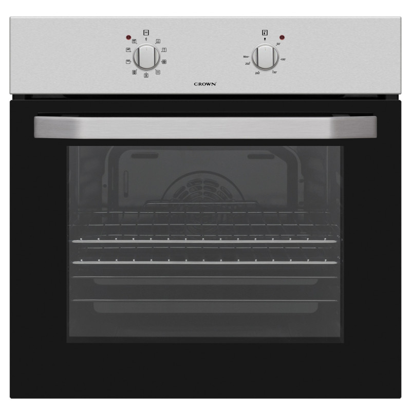 Фурна за вграждане Crown FCM 600A IX, 65 л, Клас А, Механично управление, Инокс