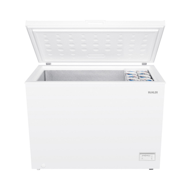 Фризерна ракла Muhler CF300WE, 287 л, Клас E, 40 dB, R600a, Бял