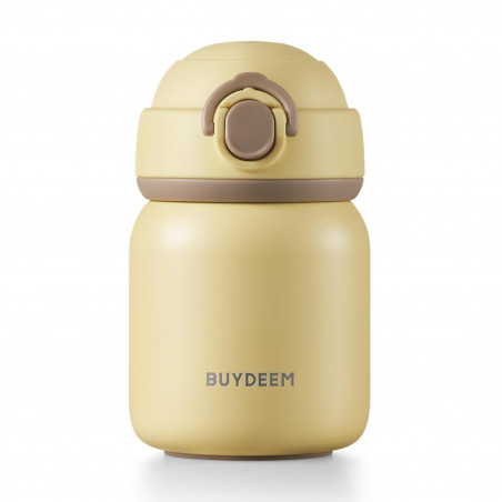 Термос BUYDEEM TAN200, 200 мл, Винтова капачка с плътно затваряне, Неръждаема стомана, Жълт