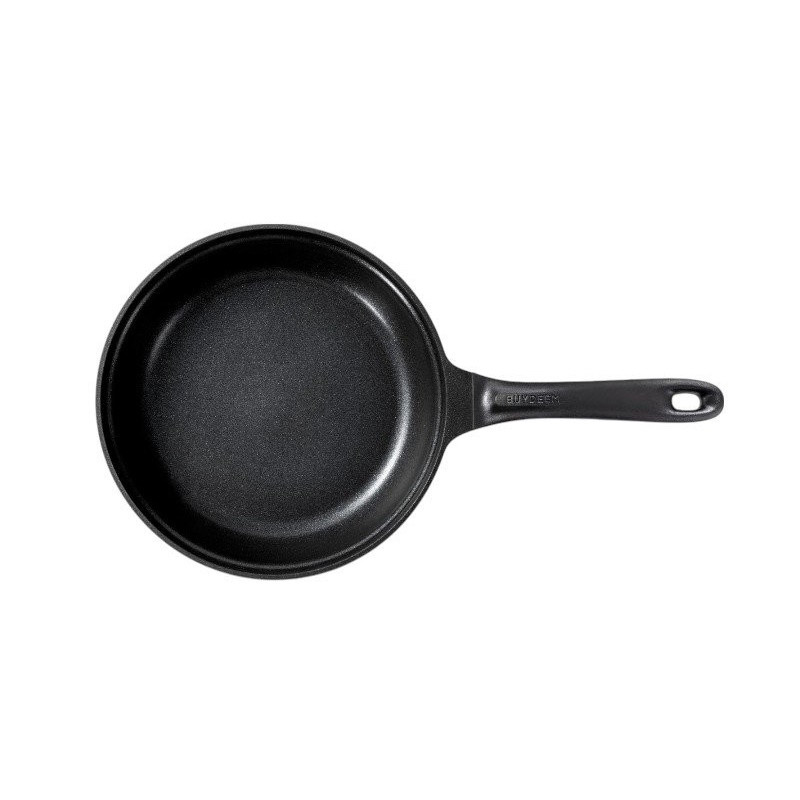 Тиган BUYDEEM CP151, 25 см, Стъклен капак, Лят алуминий, Без PFOA, Незалепващо покритие, Зелен