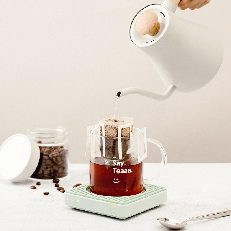 Нагревател за чаши BUYDEEM OA2001, 24W, 2 настройки, Автоматично спиране, Водоустойчив, Зелен