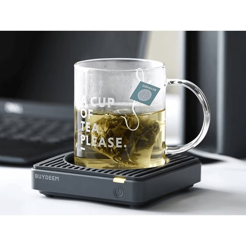 Нагревател за чаши BUYDEEM OA2001, 24W, 2 настройки, Автоматично спиране, Водоустойчив, Сив