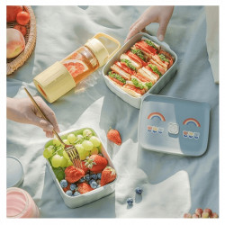 Керамична кутия за храна Buydeem Bento CT1006-CG, 810 мл, 17х20.5 см, До 230°C, Съвместима с фурна и микровълнова, Зелен