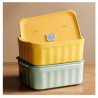 Керамична кутия за храна Buydeem Bento CT1006-CG, 810 мл, 17х20.5 см, До 230°C, Съвместима с фурна и микровълнова, Зелен