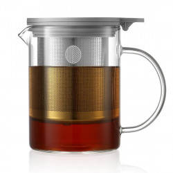 Кана за чай с инфузер BUYDEEM CD2001, 500 мл, Неръждаема стомана, Елегантен дизайн, Сив