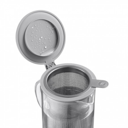 Кана за чай с инфузер BUYDEEM CD2001, 500 мл, Неръждаема стомана, Елегантен дизайн, Сив