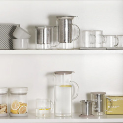 Кана за чай с инфузер BUYDEEM CD2001, 500 мл, Неръждаема стомана, Елегантен дизайн, Сив