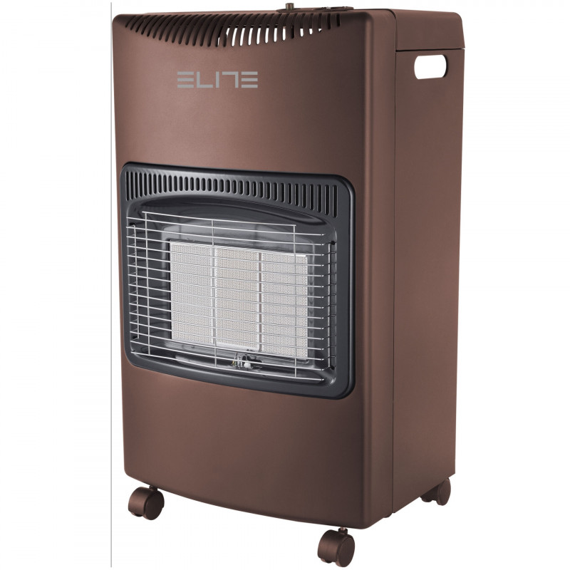 Газова печка за отопление ELITE EGH-1403, 4.2 kW, До 35 м2, 3 kPa, Пиезо запалване, ODS сензор, Защита при падане/накланяне/угасване на пламъка, Кафяв