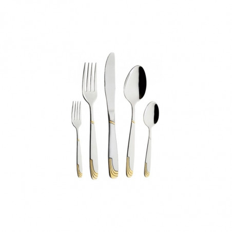 Комплект прибори за хранене Bohmann BP A30-GM, Кутия, 30 бр, Инокс/златист