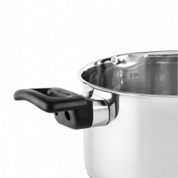 Тенджера Luigi Ferrero Sophia FR-3402, 18x10 см, 2.3 л, Стомана 18/10, Стъклен капак, Индукция, Инокс