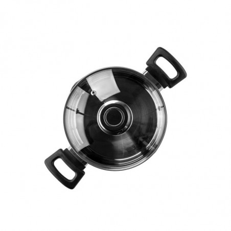 Тенджера Luigi Ferrero Sophia FR-3402, 18x10 см, 2.3 л, Стомана 18/10, Стъклен капак, Индукция, Инокс