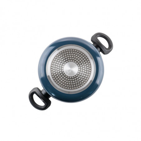 Тенджера Luigi Ferrero Prima FR-2244, 22x9.5 см, 3.1 л, Незалепващо покритие, Стъклен капак с отвор за пара, Индукция, Тъмносин