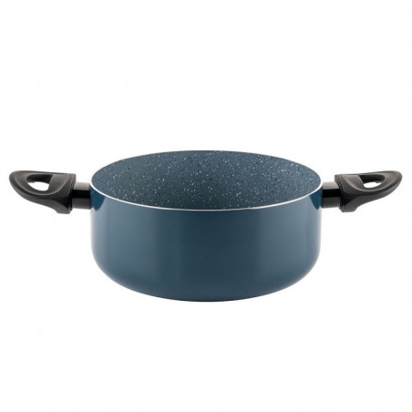 Тенджера Luigi Ferrero Prima FR-2244, 22x9.5 см, 3.1 л, Незалепващо покритие, Стъклен капак с отвор за пара, Индукция, Тъмносин