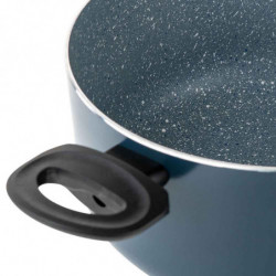 Тенджера Luigi Ferrero Prima FR-2644, 26x12 см, 5.8 л, Незалепващо покритие, Стъклен капак с отвор за пара, Индукция, Тъмносин