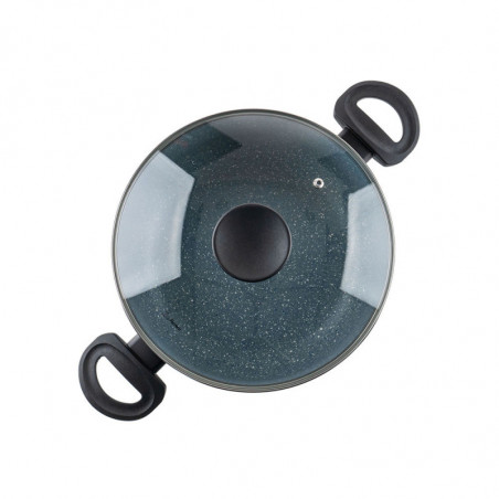 Тенджера Luigi Ferrero Prima FR-2644, 26x12 см, 5.8 л, Незалепващо покритие, Стъклен капак с отвор за пара, Индукция, Тъмносин