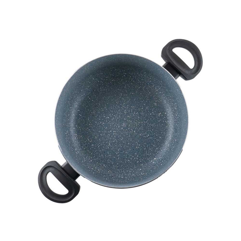 Тенджера Luigi Ferrero Prima FR-2644, 26x12 см, 5.8 л, Незалепващо покритие, Стъклен капак с отвор за пара, Индукция, Тъмносин