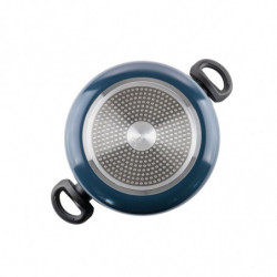 Тенджера Luigi Ferrero Prima FR-2644, 26x12 см, 5.8 л, Незалепващо покритие, Стъклен капак с отвор за пара, Индукция, Тъмносин