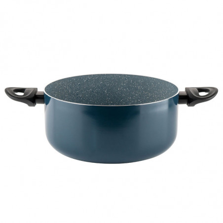 Тенджера Luigi Ferrero Prima FR-2644, 26x12 см, 5.8 л, Незалепващо покритие, Стъклен капак с отвор за пара, Индукция, Тъмносин