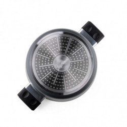 Тенджера Luigi Ferrero Regina FR-2440 24x11.5 см, 4.3 л, Незалепващо покритие, Стъклен капак с отвор за пара, Индукция, Черен