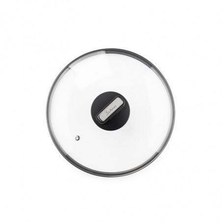 Тенджера Luigi Ferrero Regina FR-2440 24x11.5 см, 4.3 л, Незалепващо покритие, Стъклен капак с отвор за пара, Индукция, Черен