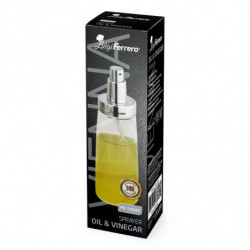 Спрей за оцет и олио Luigi Ferrero Vienna FR-1434V, 200 мл, Неръждаема стомана, Стъкло, Сребрист