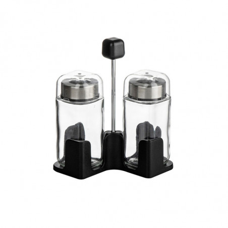 Солници комплект Luigi Ferrero Rome FR-7902R, 100 мл, 3 части, Стойка, Неръждаема стомана, Прозрачен/инокс