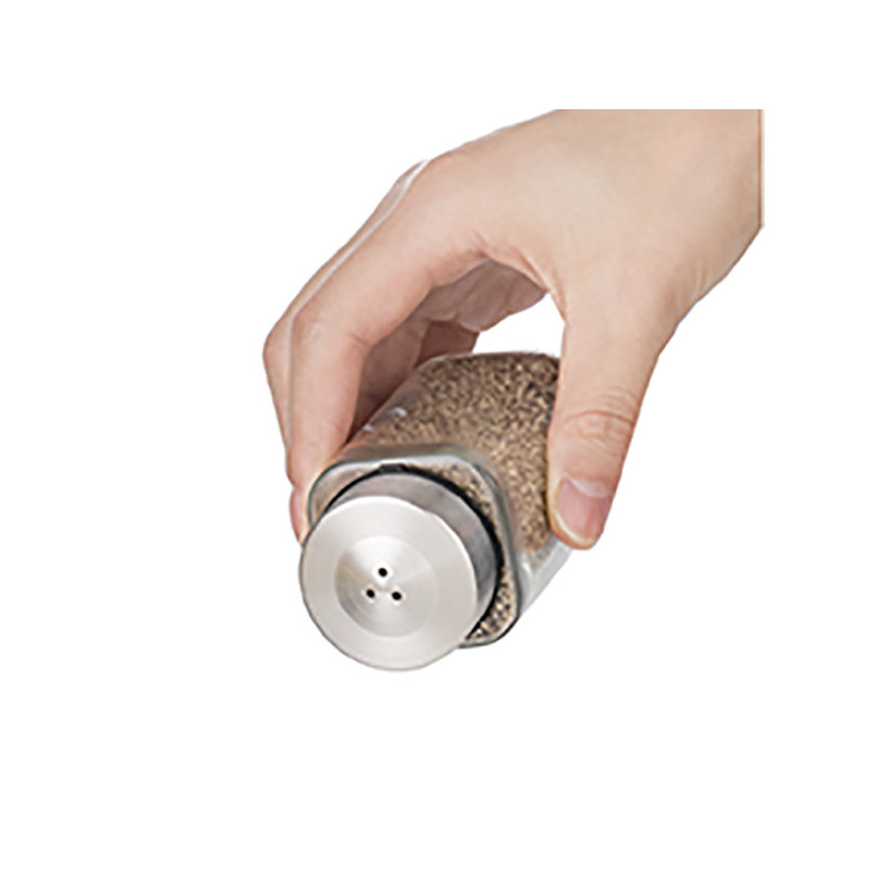 Солници комплект Luigi Ferrero Rome FR-7902R, 100 мл, 3 части, Стойка, Неръждаема стомана, Прозрачен/инокс