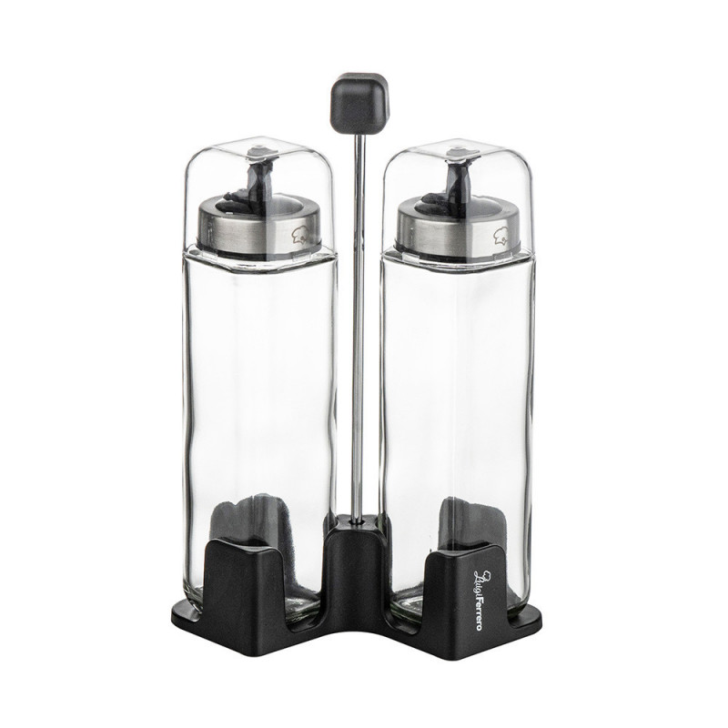 Оливерник Luigi Ferrero Rome FR-7903R, 270 мл, 3 части, Стъкло, Неръждаема стомана, Прозрачен/инокс