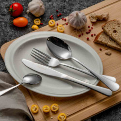 Комплект 24 бр. прибори за хранене Luigi Ferrero Prima FR-2402, Неръждаема стомана, Сребрист