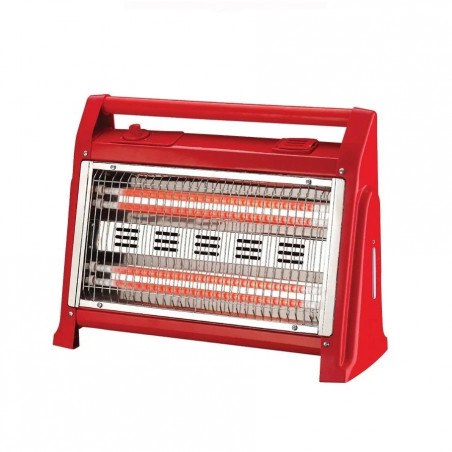 Кварцова печка ELITE EQH-1393, 1600W, До 15 м2, 2 степени, Турбовентилатор, Вграден овлажнител, Червен