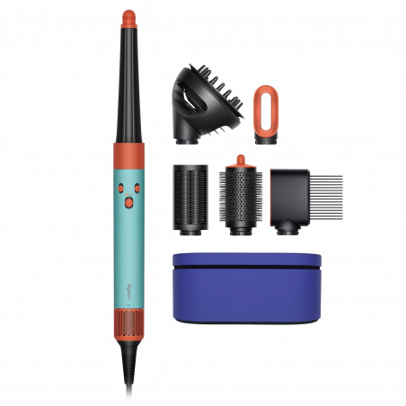 Маша за коса Dyson HS08 Airwrap i.d.™ Curly+Coily CePa/Tz, 1300W, 13.5 l/s, Автоматизирано къдрене, Йонизиране, 3 скорости, 3 температури, Bluetooth, Керамична патина/топаз