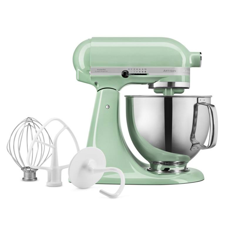 Планетарен миксер KitchenAid Artisan Elegance 5KSM125EPT, 300W, 4.8 л, Direct drive, 10 скорости, Зелен