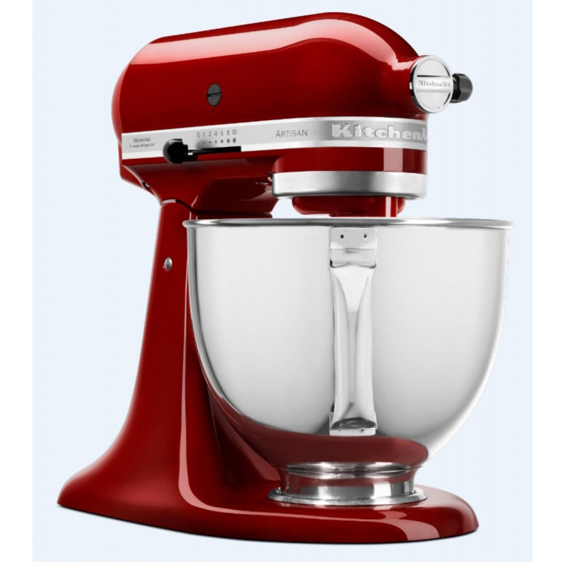 Планетарен миксер KitchenAid Artisan Elegance 5KSM125EGC, 300W, 4.8 л, Direct drive, 10 скорости, Тъмночервен