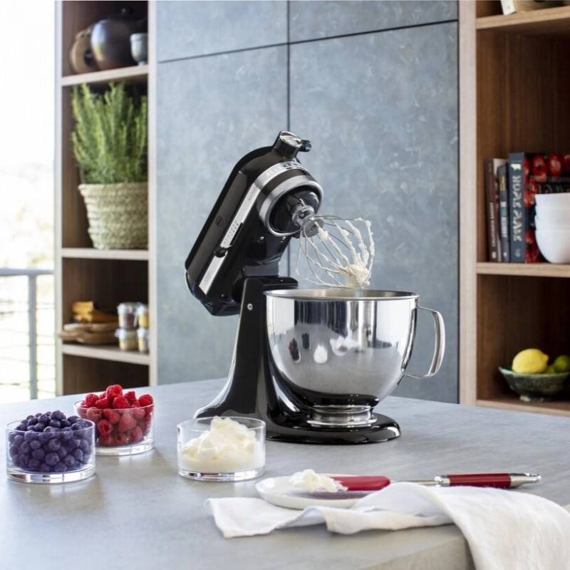 Планетарен миксер KitchenAid Artisan Elegance 5KSM125EOB, 300W, 4.8 л, Direct drive, 10 скорости, Черен