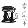 Планетарен миксер KitchenAid Artisan Elegance 5KSM125EOB, 300W, 4.8 л, Direct drive, 10 скорости, Черен