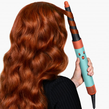 Маша за коса Dyson HS08 Airwrap i.d.™ Curly+Coily CePa/Tz, 1300W, 13.5 l/s, Автоматизирано къдрене, Йонизиране, 3 скорости, 3 температури, Bluetooth, Керамична патина/топаз